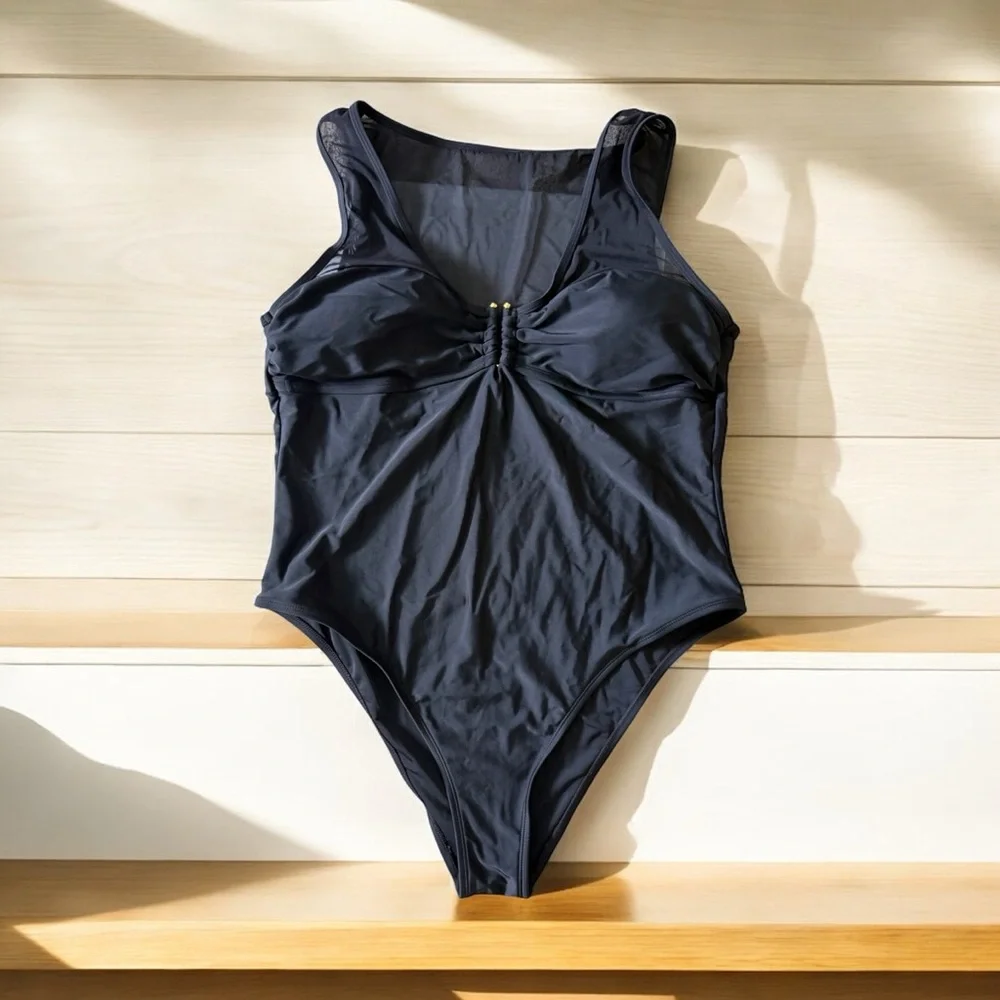 Cupshe Italian Voyage U-Wire Mesh Cheeky One Piece - Picture 3 of 5